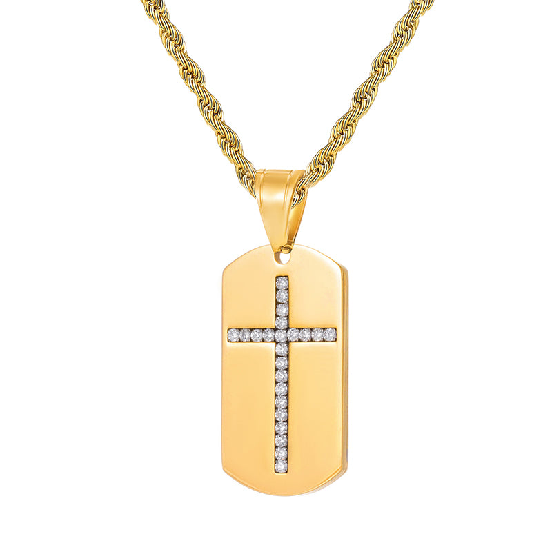 Cross Pendant Necklace in Gold