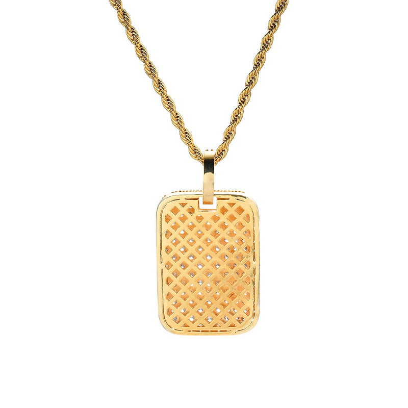 Studded Pendant Necklace in Gold