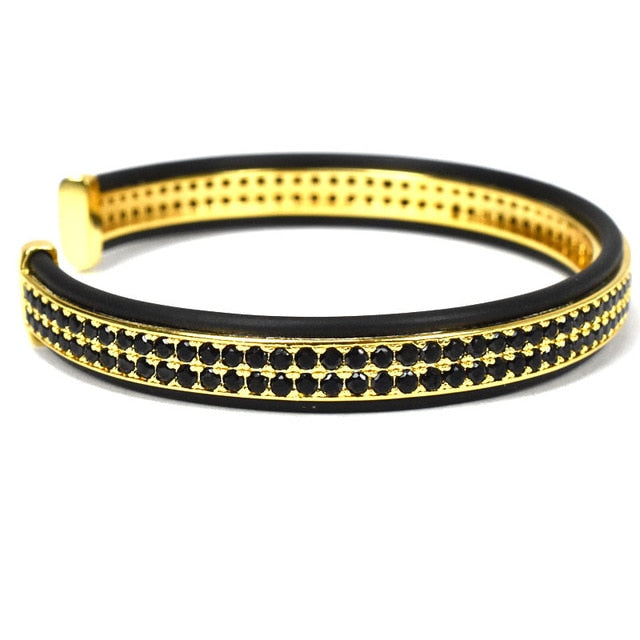 Vintage Bangle in Gold Black