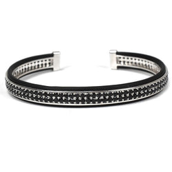 Vintage Bangle in Silver Black