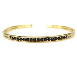 Cuff Bangle in Gold Black