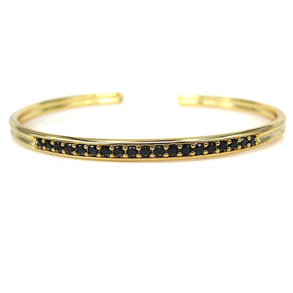 Cuff Bangle in Gold Black