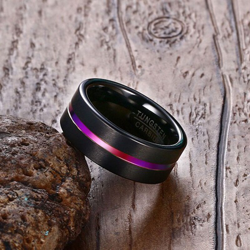 Black & Rainbow Two-tone Ring