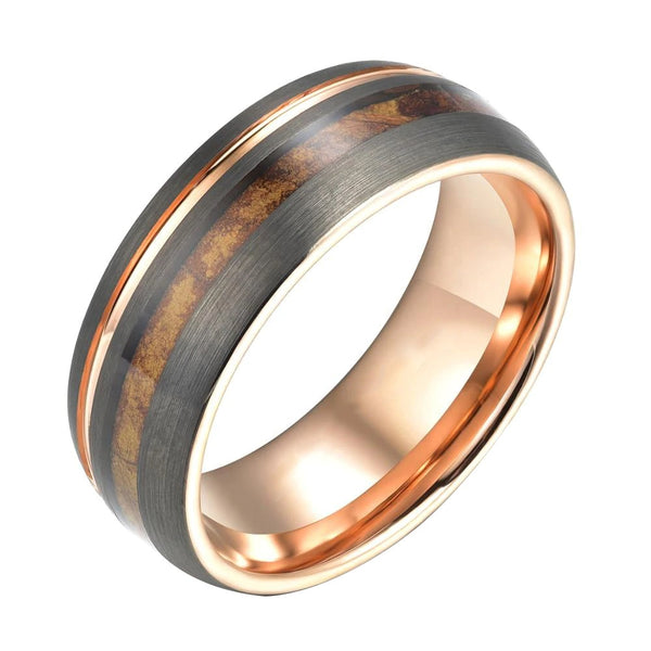 Double Line Ring in Rose Gold Grey