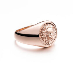 Lion Ring in Black Rose Gold